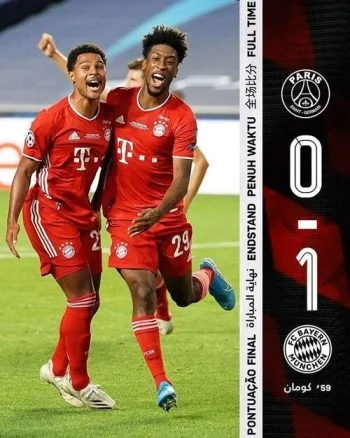 هدف مباراة بايرن ميونخ وباريس سان جيرمان 1-0