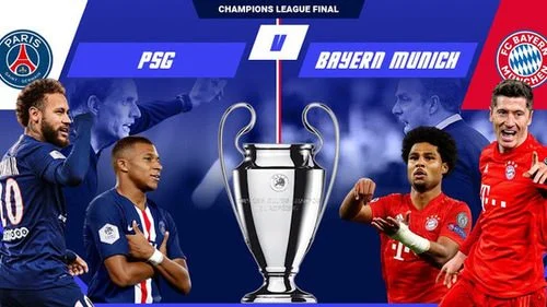 مباراة بايرين ميونخ وباريس سان جيرمان نهائي دوري ابطال اوروبا 2020